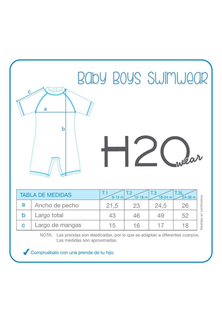 Traje de Baño Body UV 50+ para Bebe Niño Turquesa-2