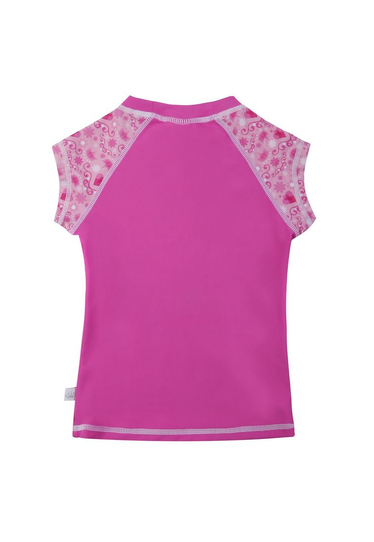 Polera Niña Manga Corta UV 50 Disney Princesas Rosa-1