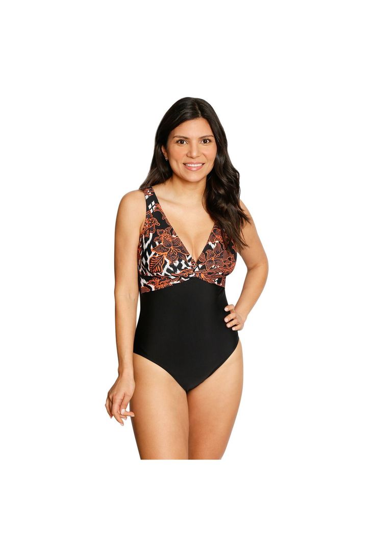 Traje de Baño Control Escote V  Lydia Mujer H2O Wear-0