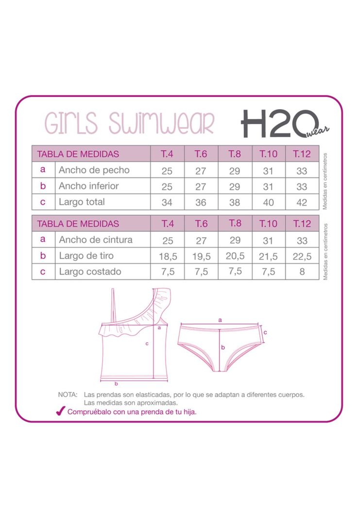 Traje de Baño Niña Tankini UV30+ Un hombro H2O Wear-3