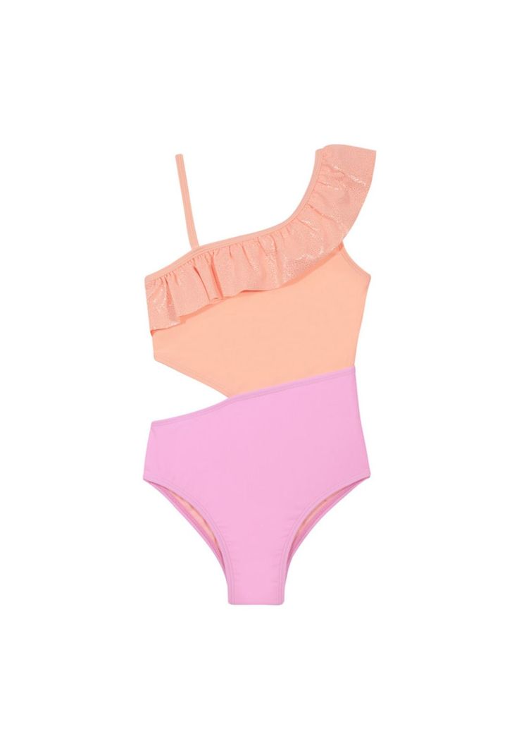 Traje de Bano Nina Cut Out Silver UV30+ H2O Wear Coral 4