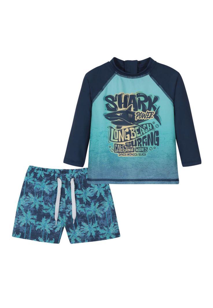 Traje Baño Bebe  Set UV50+ Manga Larga H2O Wear-0