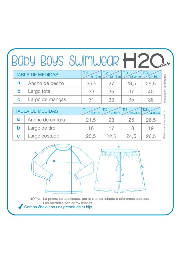 Traje Baño Bebe  Set UV50+ Manga Larga H2O Wear-2