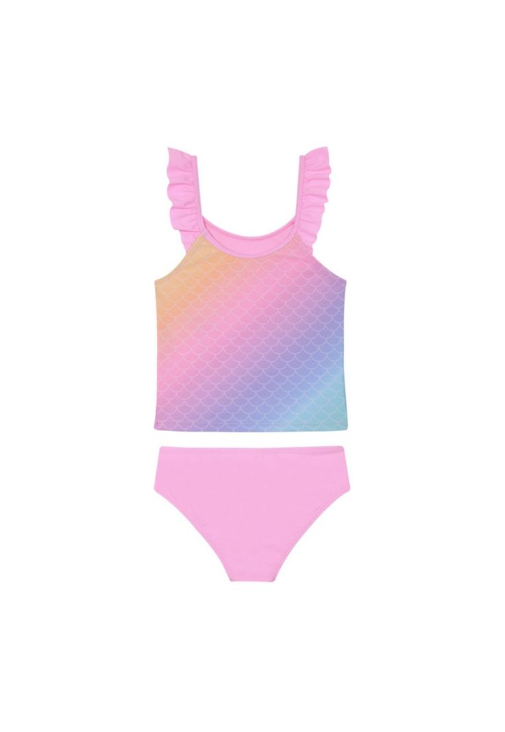 Traje de Baño Niña Tankini UV30 + H2O Wear Rosado-1