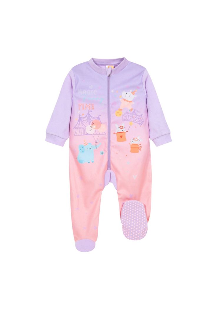 Pijama Bebé Niña Polar Entero Magic Lila H2O Wear-0