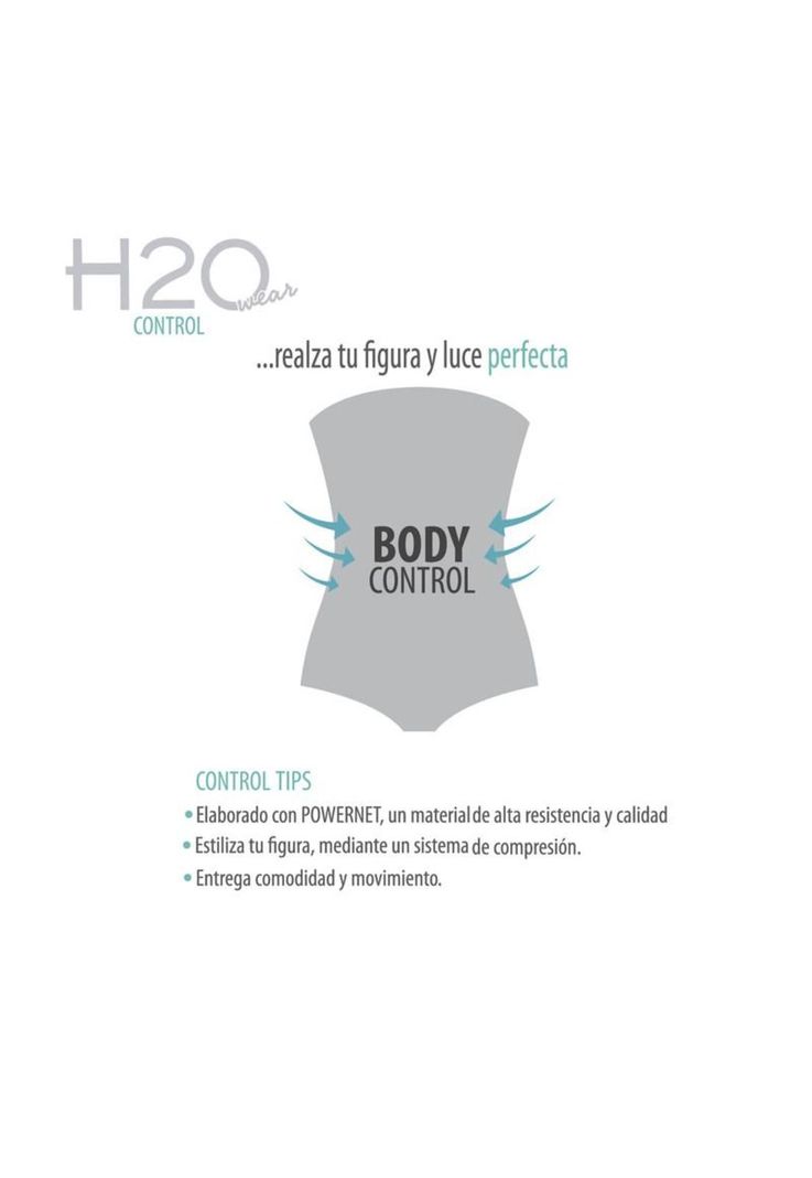 Traje de Baño Tankini Mujer Control H2O Wear Halter Negro-4