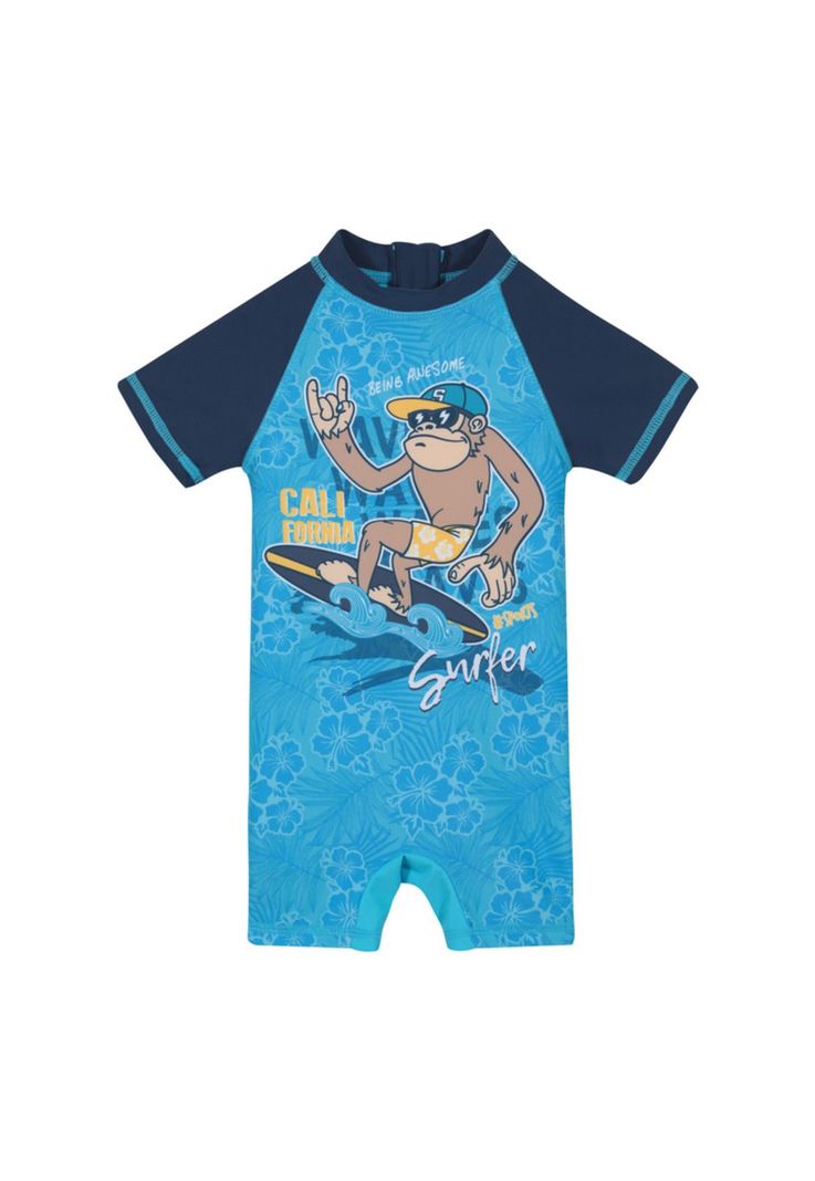 Traje de Baño Bebe Niño Body UV50+ Manga Corta H2O Wear-0