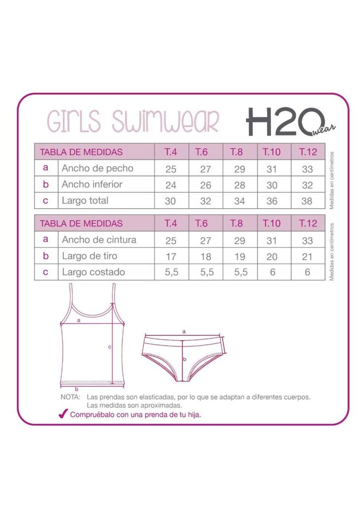 Traje de Baño Niña Tankini UV30 Blanco H2O Wear-3