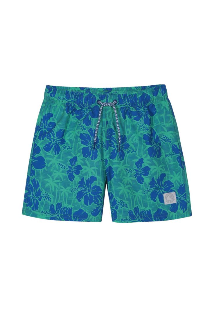 Traje de Bano Nino Short Estampado H2O Wear Verde 4