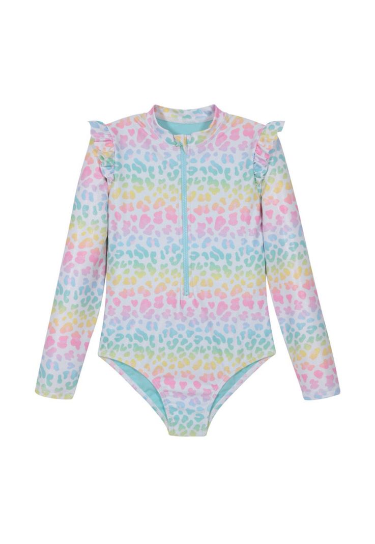Traje de Baño Niña Manga Larga UV30 + Cierre H2O Wear-0