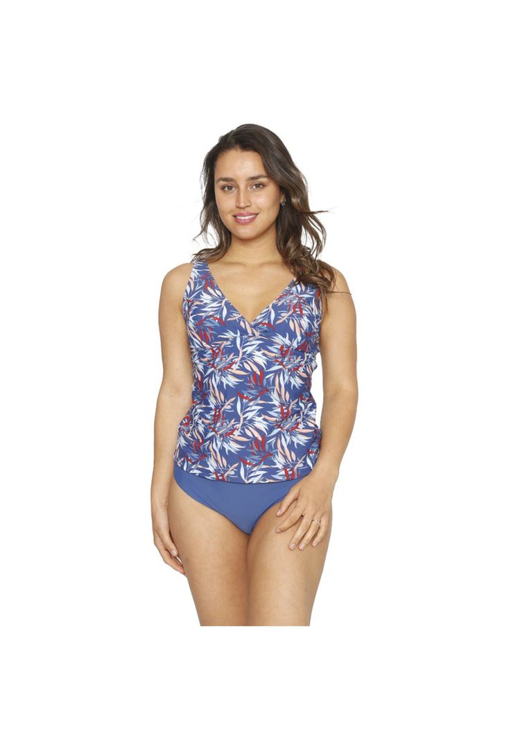 Traje de Baño Tankini Mujer Control H2O Wear Halter Azul-6