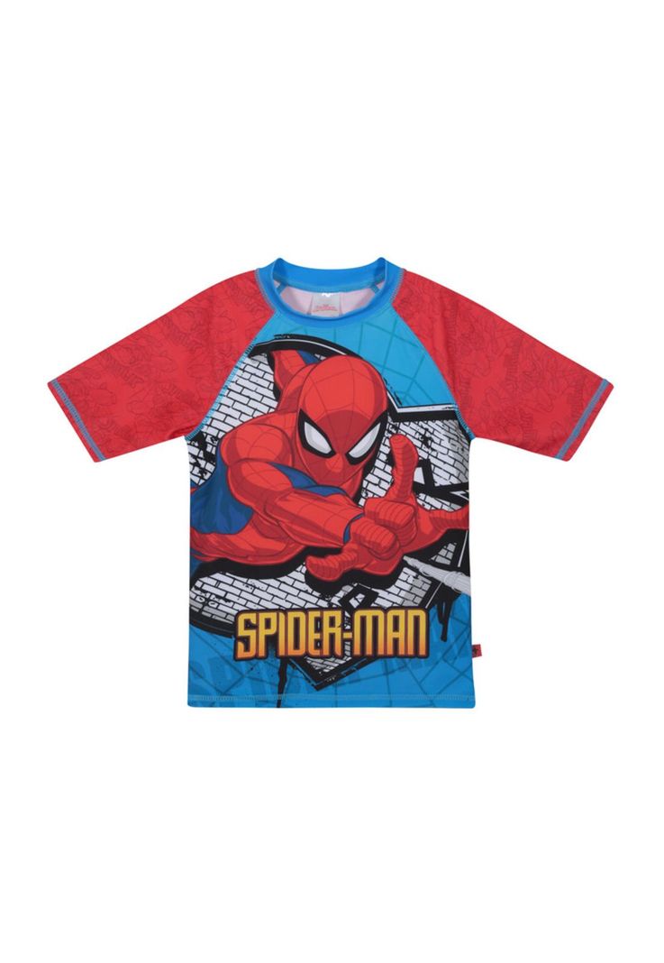 Traje de Baño Niño Polera UV50+ Spiderman Marvel Disney-0