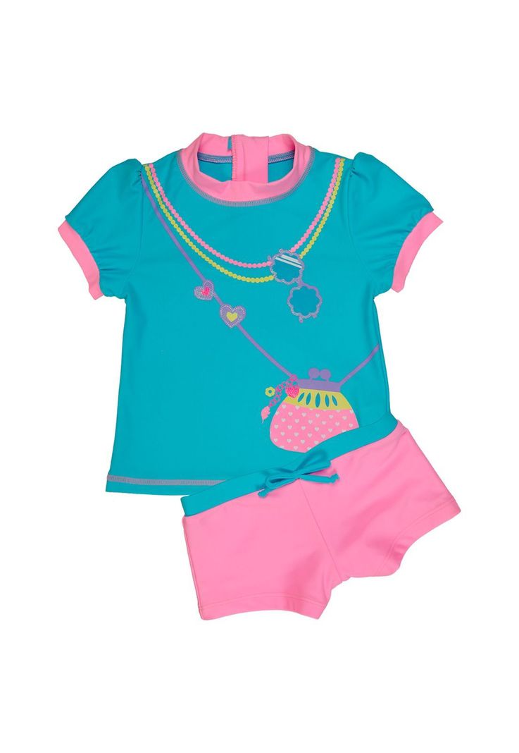 Traje de Baño Bebe Niña Set UV 50 H2O Wear Turquesa-0