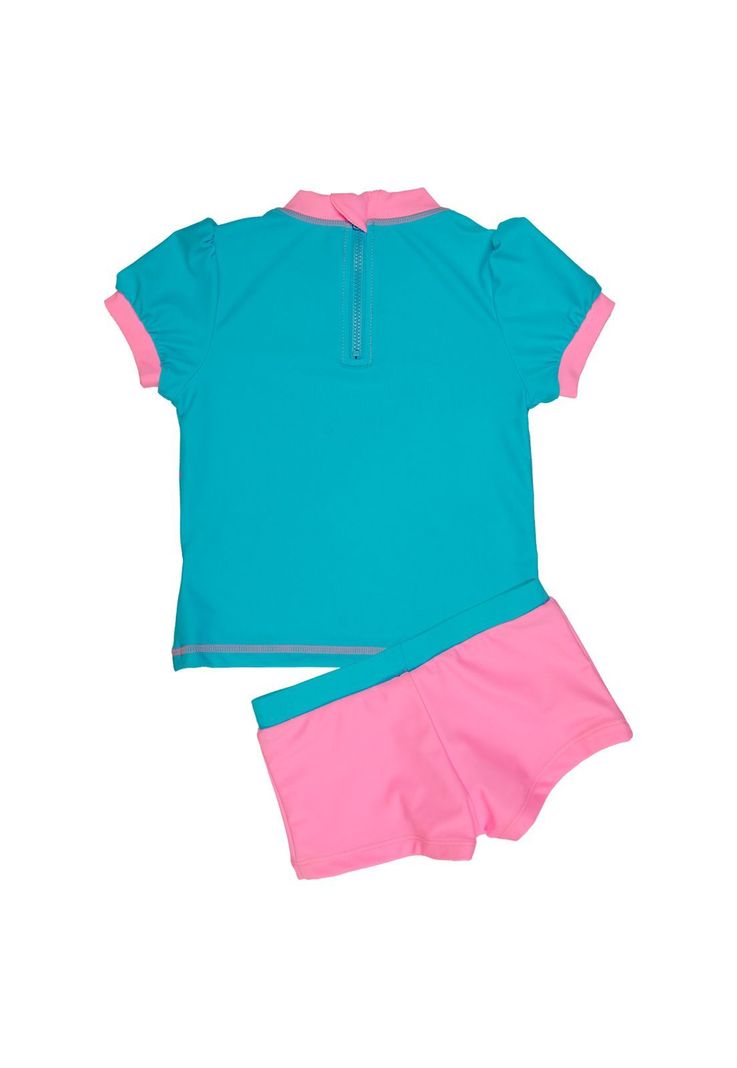 Traje de Baño Bebe Niña Set UV 50 H2O Wear Turquesa-1