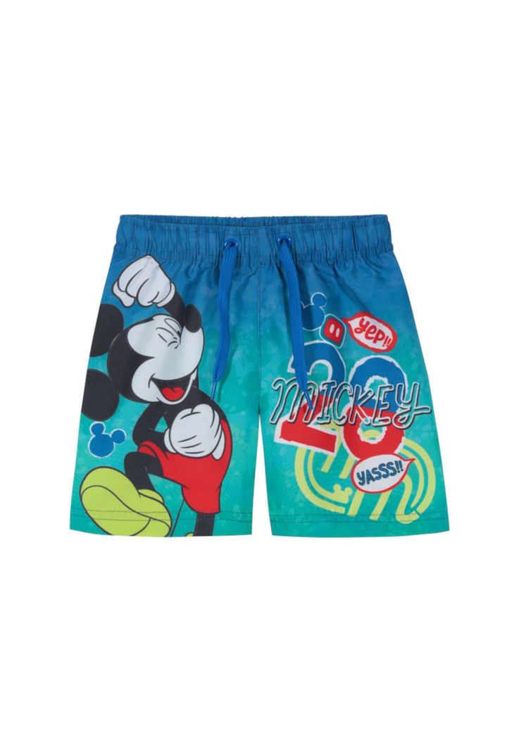 Traje de Baño Bebe Niño Short Disney Mickey Azul-0