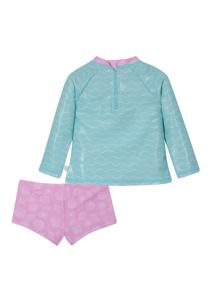 Traje de Baño Bebe Niña Set UV50+ Manga larga Princesas-1