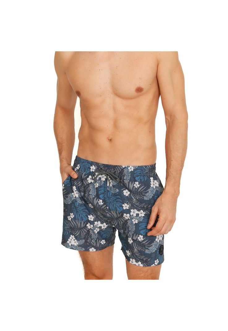 Traje de Baño Hombre Short California Flores H2O Wear-1