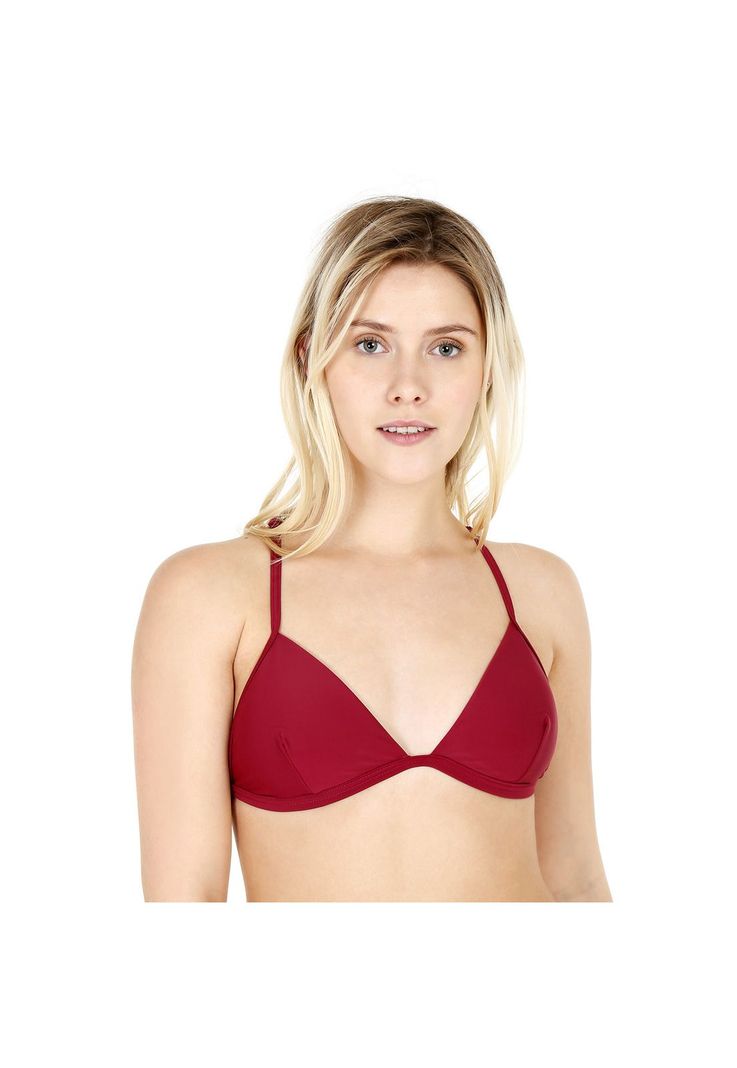 Traje de Baño Top Triángulo H2O Wear Burdeos-0