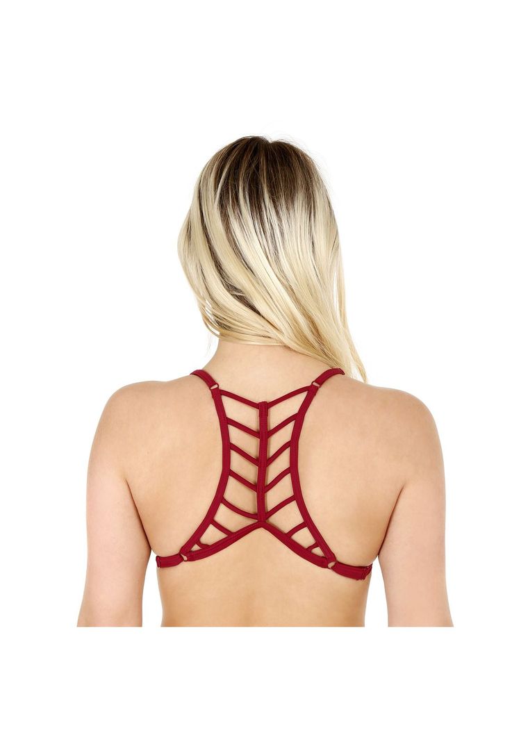 Traje de Baño Top Triángulo H2O Wear Burdeos-1