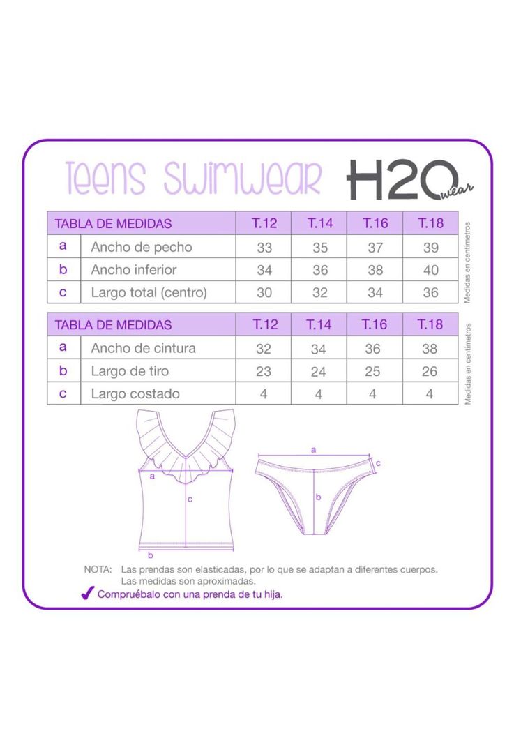 Traje de Baño Niña Teens Tankini UV30+ en V H2O Wear-2