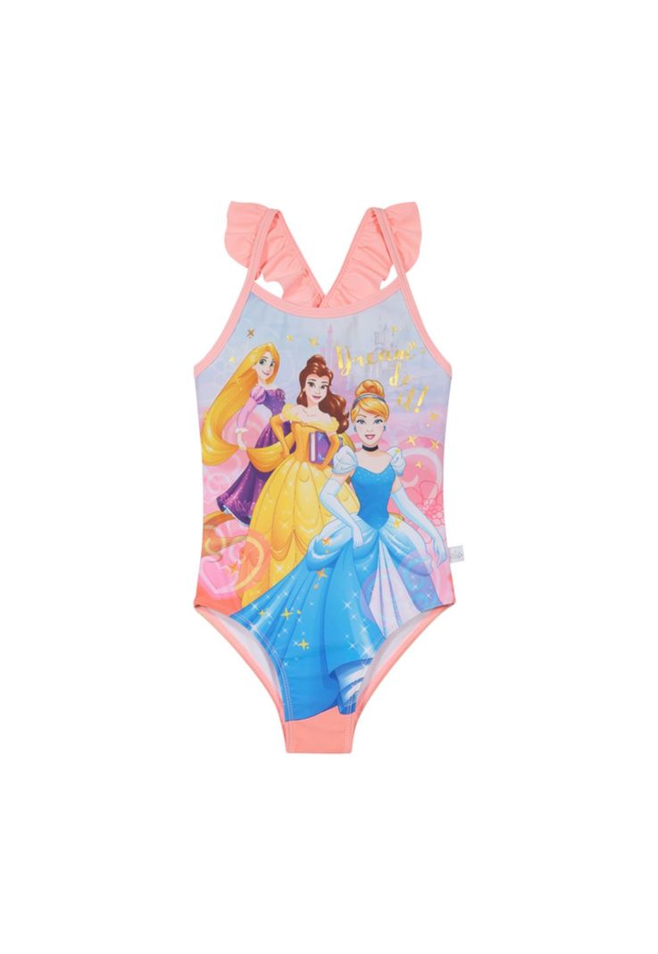 Traje de Baño Niña Entero Disney Princesas Coral-0