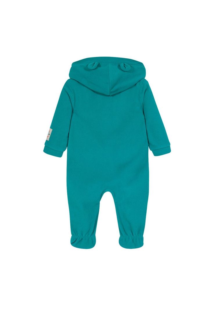 Pijama Bebé Niño Entero c/Gorro Polar Sustentable Azul Petróleo H2O Wear-1