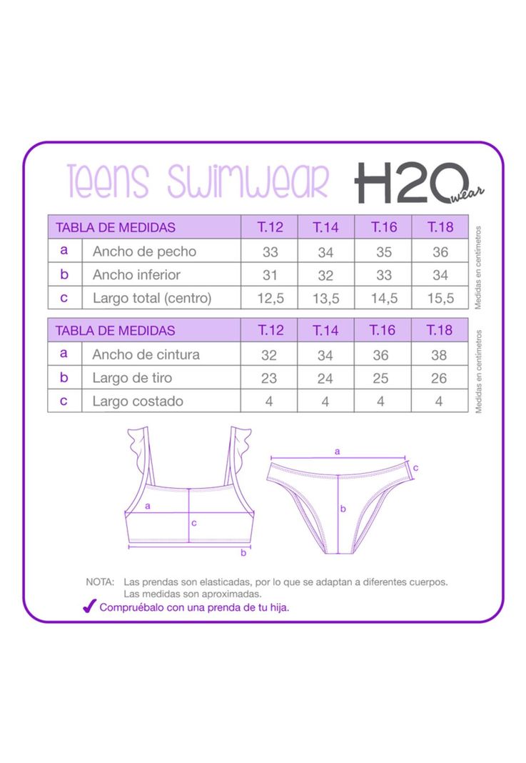 Traje de Baño Niña Teens Bikini UV30+ Vuelos H2O Wear-2