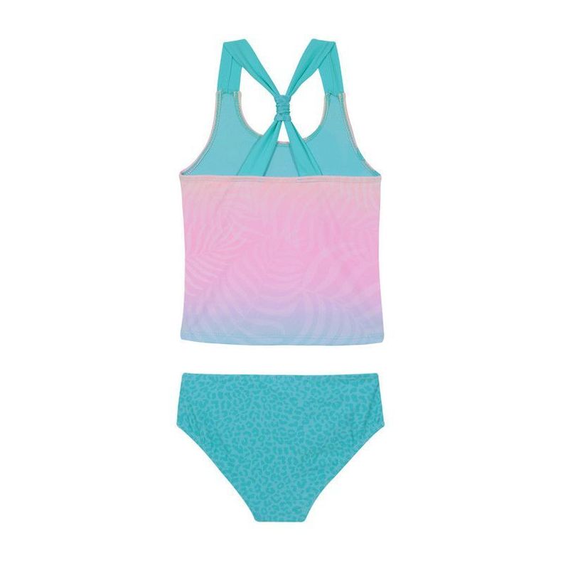 Traje de Baño Niña Tankini UV30+ H2O Wear Verde Top Sublimado-2
