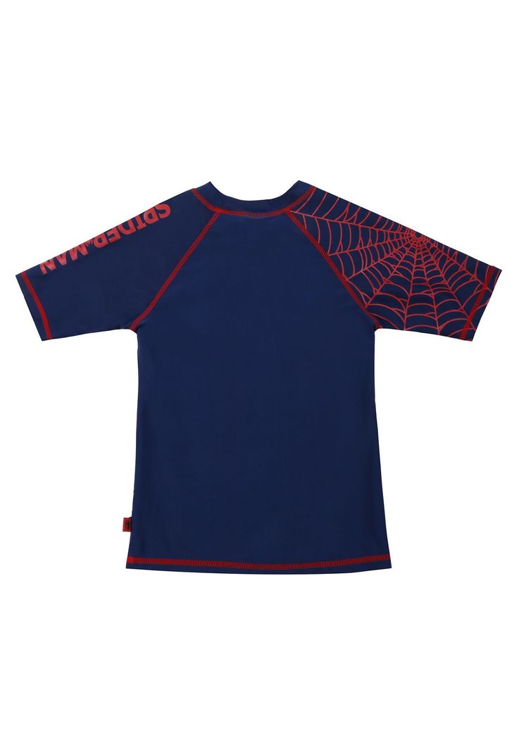 Polera Niño Manga Corta UV 50 Disney Spiderman Turquesa-1