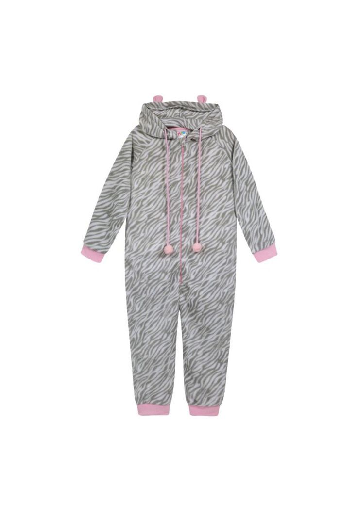 Pijama Teens Nina Polar Entero H2O Wear Gris 12