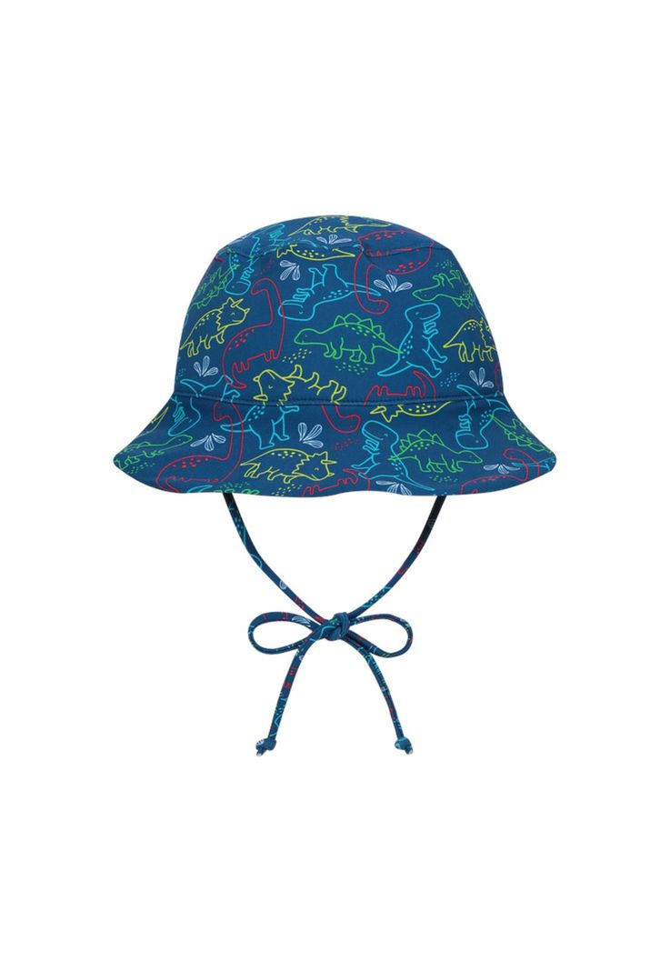 Traje de Baño Bebe Niño Gorro UV 50+ H2O Wear Azul Estampado-0