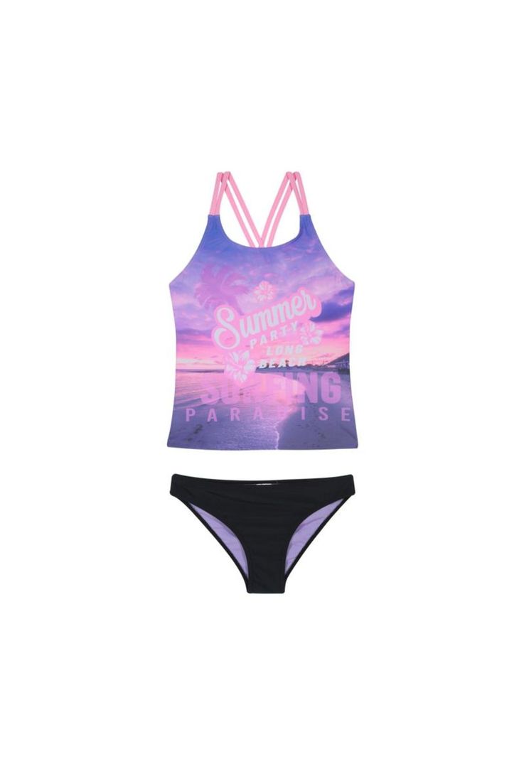 Traje de Baño Teens Niña Tankini UV30+ H2O Wear-0