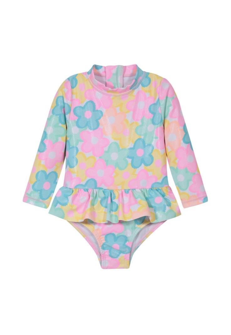 Traje de Baño Bebe Niña Manga Larga UV50 + H2O Wear-0
