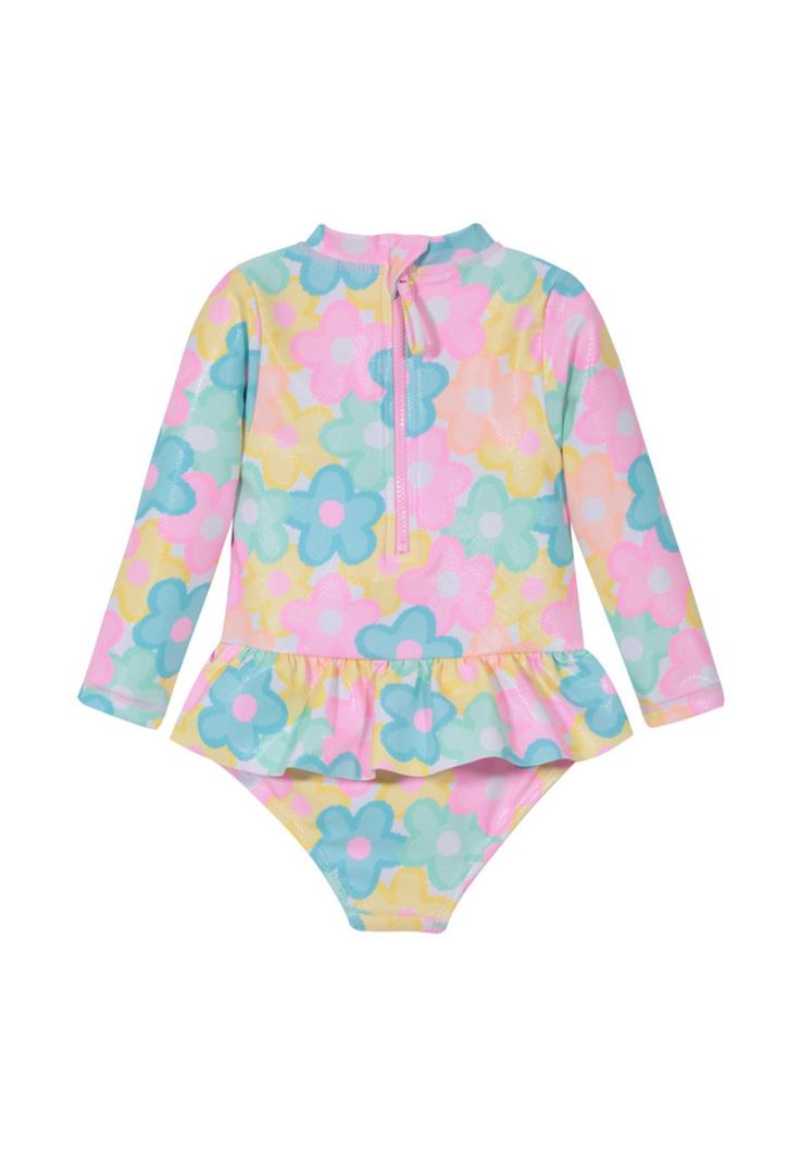 Traje de Baño Bebe Niña Manga Larga UV50 + H2O Wear-1