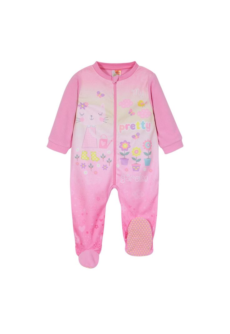 Pijama Bebé  Entero Polar Sustentable Rosado H2O Wear-0