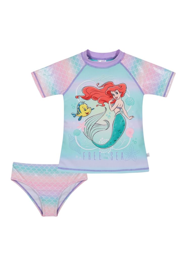 Traje de Baño Niña Set UV UV50+ Disney Princesas Lila M/Corta-0