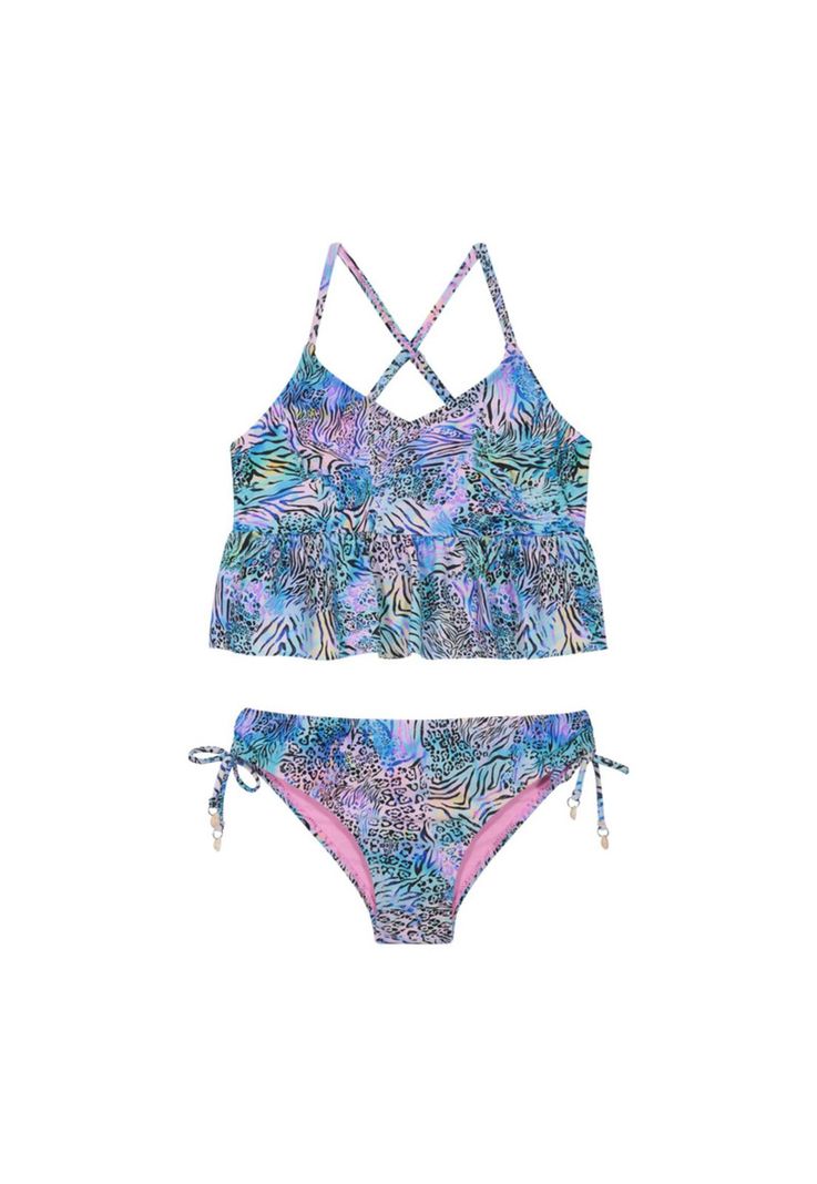 Traje de Baño Niña Teens Tankini UV30+ Vuelos H2O Wear-0