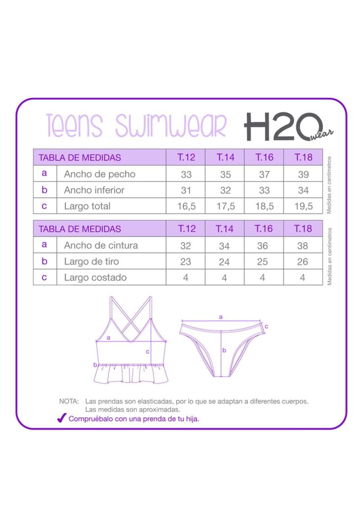 Traje de Baño Niña Teens Tankini UV30+ Vuelos H2O Wear-2