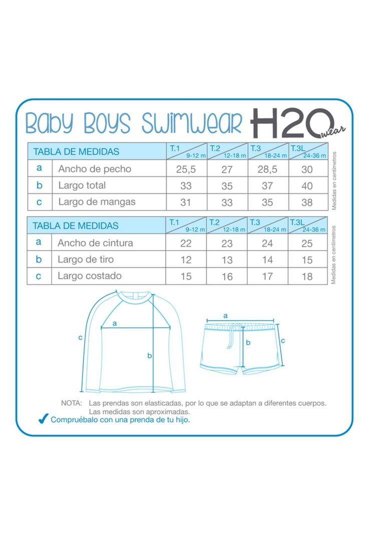 Traje Baño Bebe Set UV50 + Manga Larga H2O Wear-2