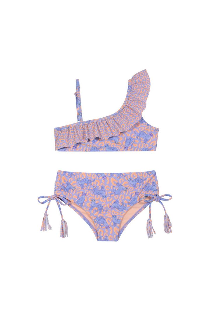 Traje de Bano Nina Bikini 1 Hombro UV50 H2O Wear Lila