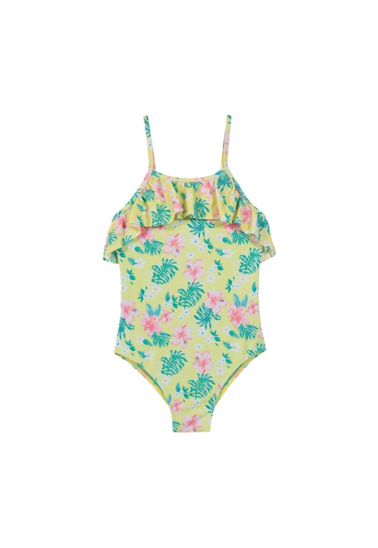 Niña Traje de Baño Estampado H2O Wear UV+30  Amarillo-1