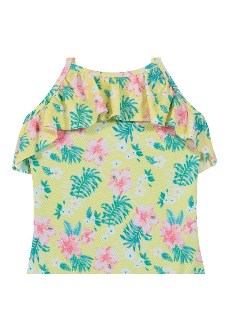 Niña Traje de Baño Estampado H2O Wear UV+30  Amarillo-2