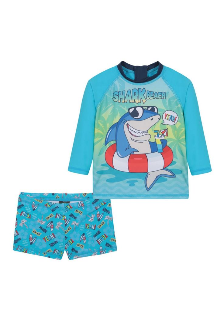 Traje Baño Bebe Set UV50+ Manga Larga H2O Wear-0