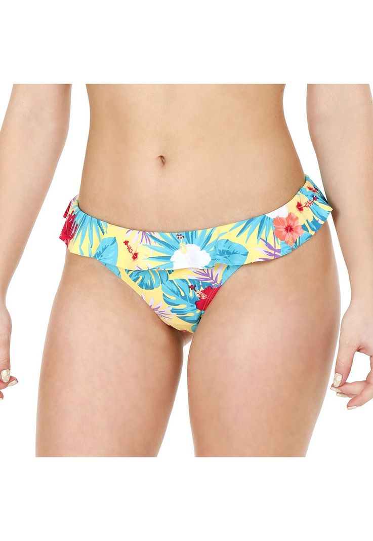 Traje de Baño Calzon Vuelos Mujer H2O Wear Amarillo