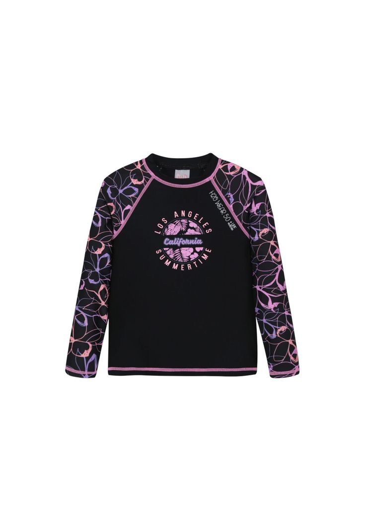 Traje de Bano Nina Polera UV50 M/Larga H2O Wear Negro 4