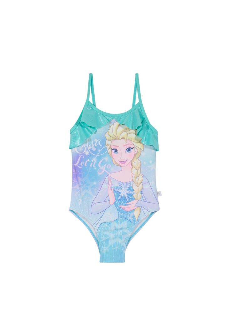 Traje de Baño Niña Entero Disney Frozen Celeste-1