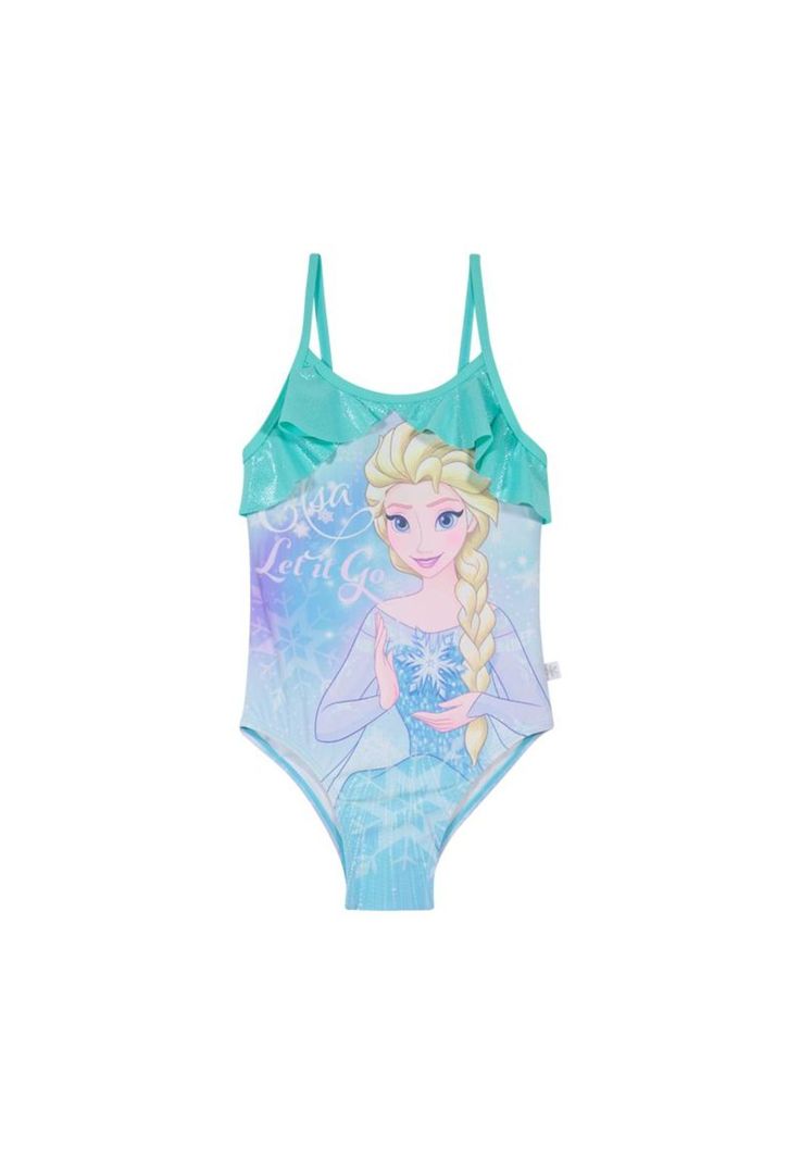 Traje de Baño Niña Entero Disney Frozen Celeste-0