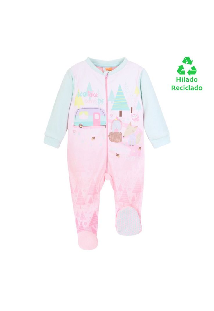 Pijama Bebe Nina Polar Sustentable H2O Wear Rosa