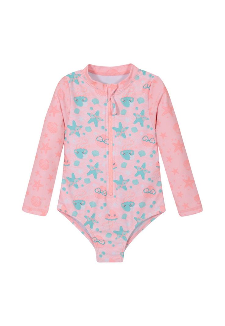 Traje de Baño Bebe Niña Manga Larga UV50+ H2O Wear-0