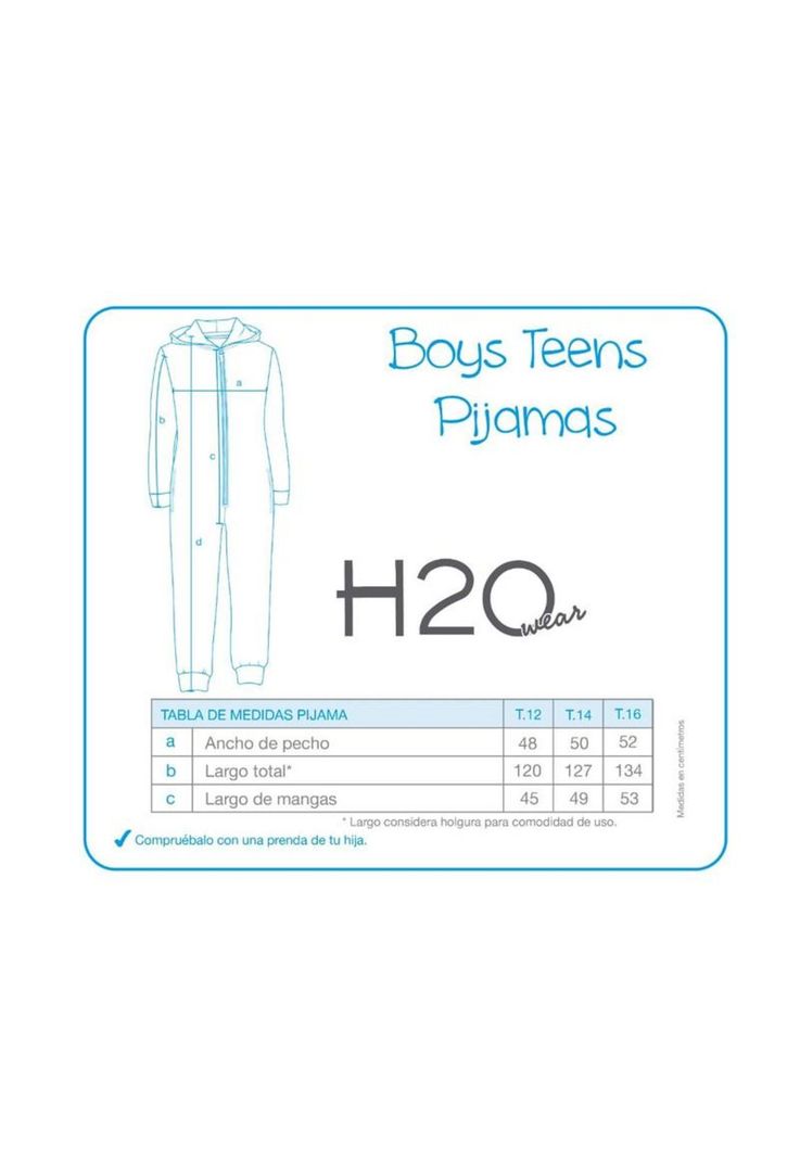 Pijama Teens Niño Polar Camuflaje H2O Wear Azul-2